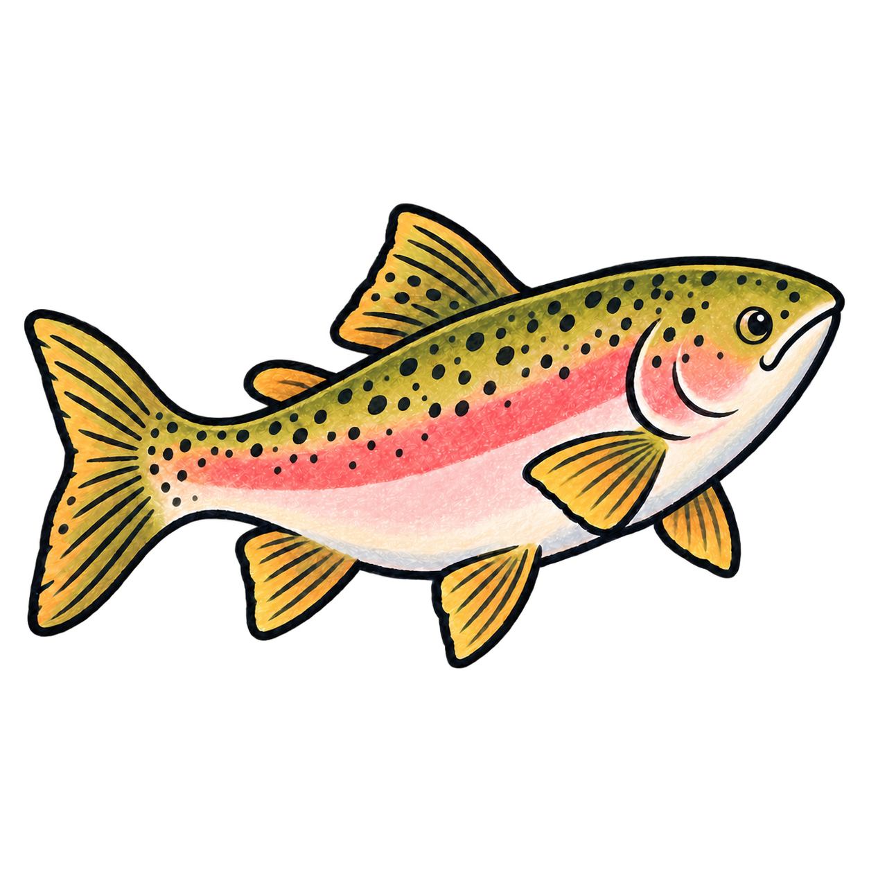 Gill, Flied’s hand-drawn rainbow trout guide